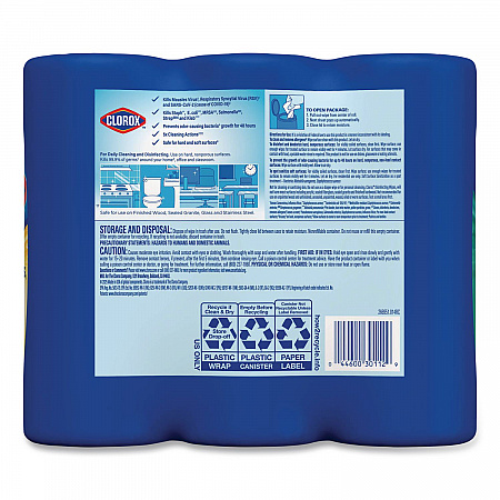 Disinfecting Wipes, Cleaning Wipes, 1-Ply, 7 x 8, Fresh Scent/Citrus Blend, 35/Canister, 3/Pack, 5 Packs/Carton (30112CT)