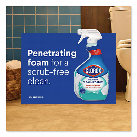 Bathroom Foamer with Bleach, Ocean Mist Scent, 30 oz Spray Bottle, 9/Carton (30614)