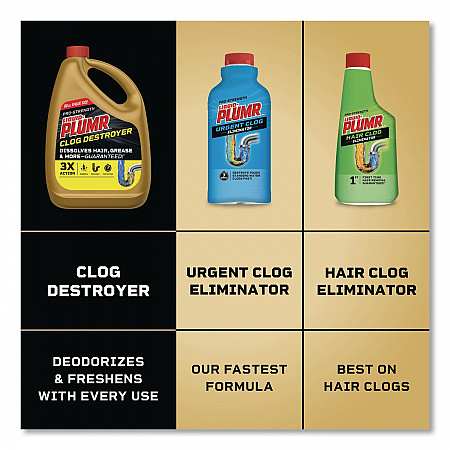 Pro-Strength Full Clog Destroyer Plus PipeGuard, Gel, 80 oz Bottle (00228EA)