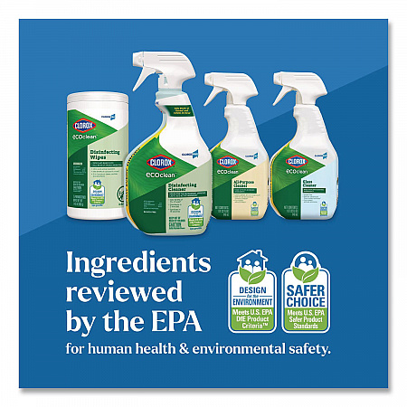 Clorox Pro EcoClean Disinfecting Cleaner, Unscented, 128 oz Refill Bottle, 4/Carton (60094CT)