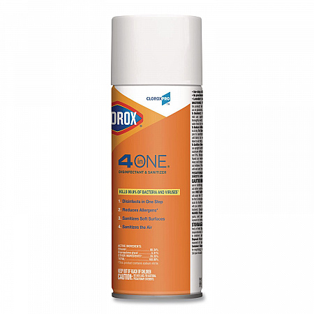 4-in-One Disinfectant and Sanitizer, Citrus Scent, 14 oz Aerosol Spray, 12/Carton (31043CT)