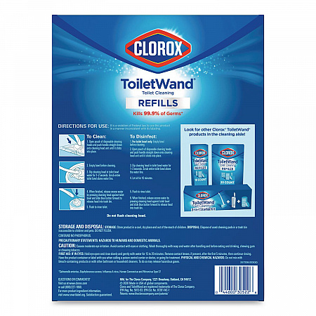 ToiletWand Toilet Cleaning Refills, Disinfecting Scrubbing Pads, 20 Count, 4/Carton (31049CT)