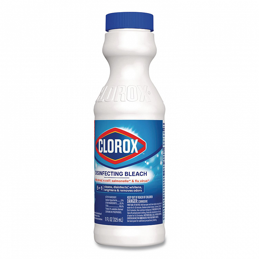 Concentrated Regular Disinfecting Bleach, Unscented, 11 oz Bottle, 28/Carton (32436CT)