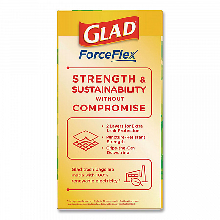 ForceFlex Kitchen Drawstring Trash Bags, 13 gal, Gain Original Scent, 24