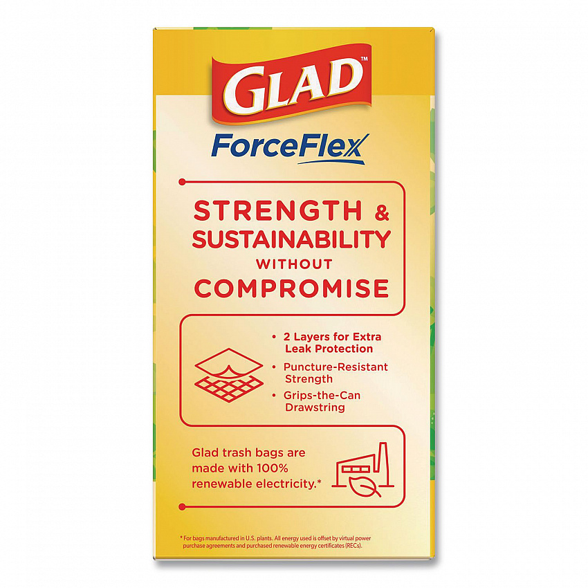 ForceFlex Kitchen Drawstring Trash Bags, 13 gal, Gain Original Scent, 24" x 27.38", White, 80 Bags/Box, 3 Boxes/Carton (78900)