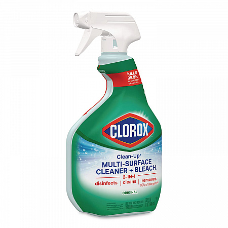 Clean-Up Multi-Surface Cleaner with Bleach, Original Scent, 32 oz Spray Bottle, 9/Carton (31221)