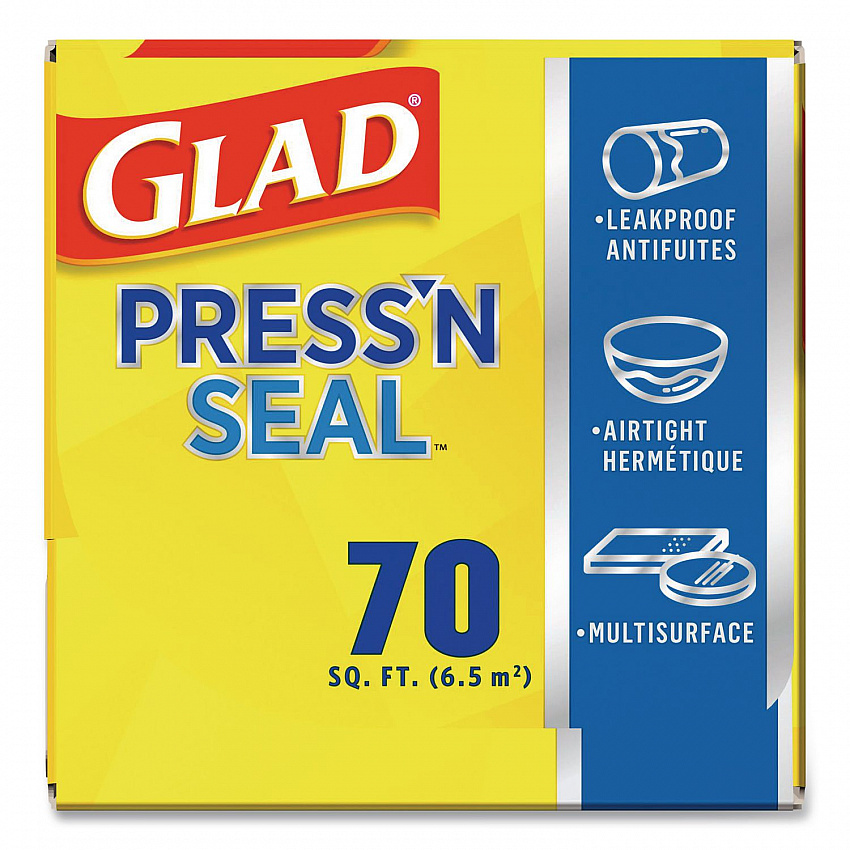 Press'n Seal Food Plastic Wrap, 70 sq ft, 12/Carton (70441)
