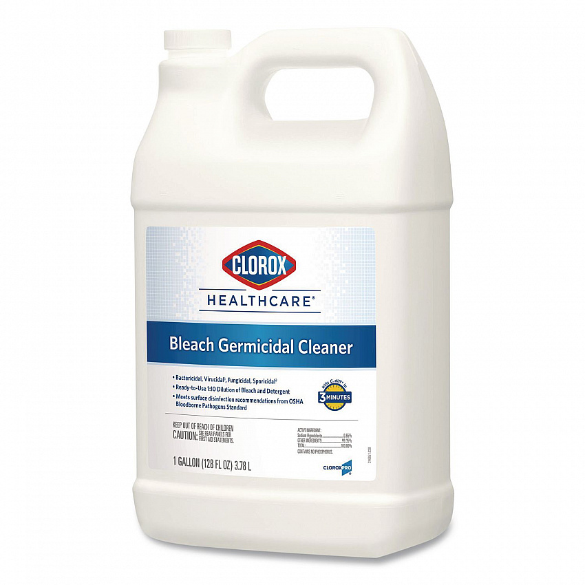 Bleach Germicidal Cleaner, Unscented, 128 oz Refill Bottle, 4/Carton (68978)
