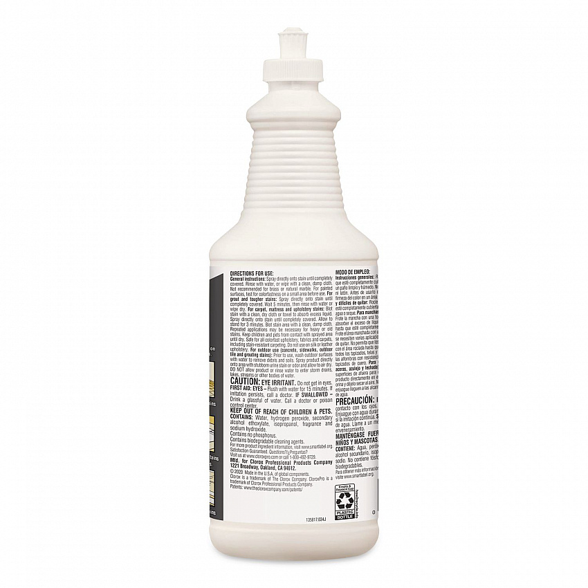 CloroxPro Urine Remover for Stains and Odors, Clean Floral Scent, 32 oz Pull-Top Bottle, 6/Carton (31415)