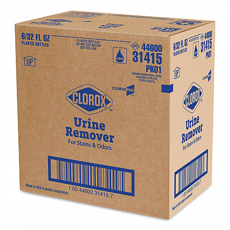 CloroxPro Urine Remover for Stains and Odors, Clean Floral Scent, 32 oz Pull-Top Bottle, 6/Carton (31415)