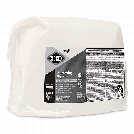 CloroxPro Disinfecting Wipes, 1-Ply, 7 x 7, Fresh Scent, White, 700/Bag Refill, 2 Bags/Carton (31428)