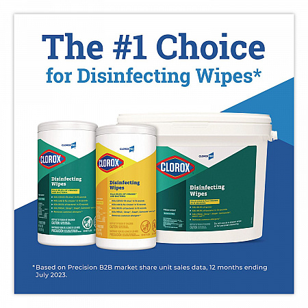 CloroxPro Disinfecting Wipes, 1-Ply, 7 x 7, Fresh Scent, White, 700/Bag Refill, 2 Bags/Carton (31428)