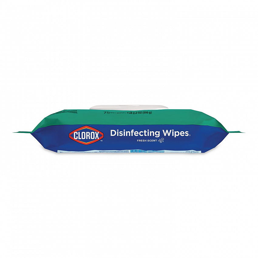 Disinfecting Cleaning Wipes, Flex Pack, 1-Ply, 8 x 7, Fresh Scent, White, 75 Towels/Box, 6 Boxes/Carton (31430)
