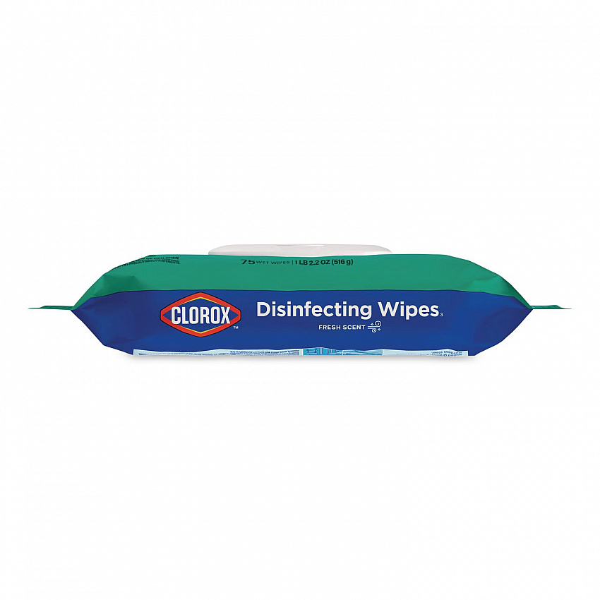 Disinfecting Cleaning Wipes, Flex Pack, 1-Ply, 8 x 7, Fresh Scent, White, 75 Towels/Box (31430EA)