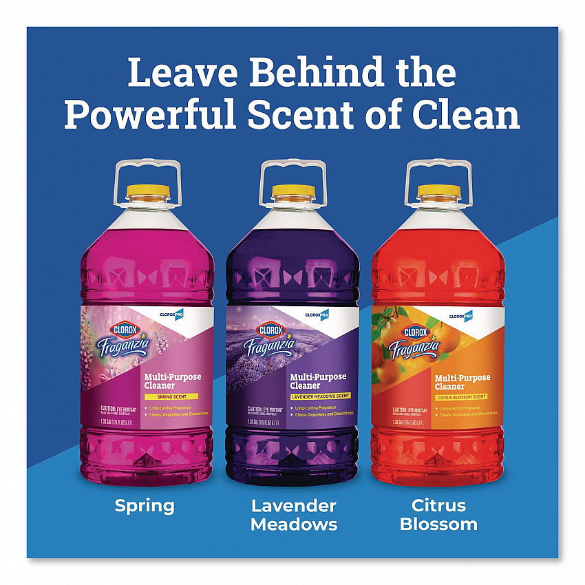 CloroxPro Fraganzia Multi-Purpose Cleaner, Spring Scent, 175 oz Bottle, 3/Carton (31524CT)