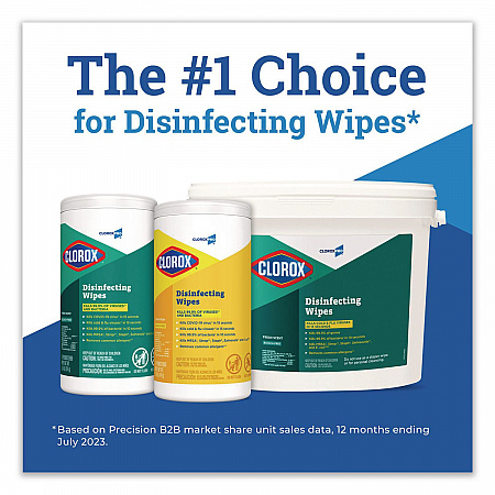 CloroxPro Disinfecting Wipes, 1-Ply, 7 x 8, Fresh Scent, White, 700/Bucket (31547)