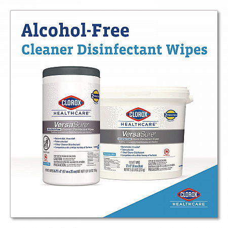 VersaSure Cleaner Disinfectant Wipes, 1-Ply, 6 x 5, Fragranced, White, 150/Canister, 6 Canisters/Carton (31758)