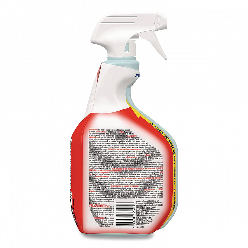 CloroxPro Disinfecting Bio Stain and Odor Remover, Fragranced, 32 oz Spray Bottle, 9/Carton (31903)