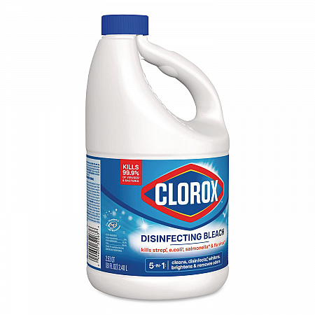 Concentrated Regular Disinfecting Bleach, Unscented, 81 oz Bottle, 6/Carton (32263)