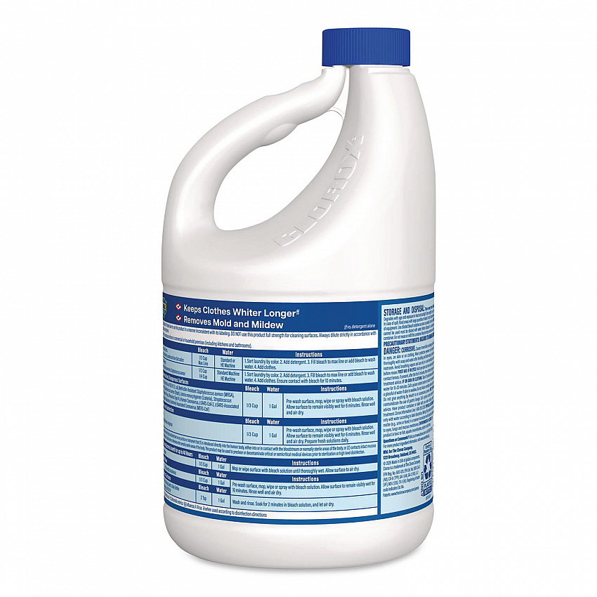 Concentrated Regular Disinfecting Bleach, Unscented, 81 oz Bottle, 6/Carton (32263)