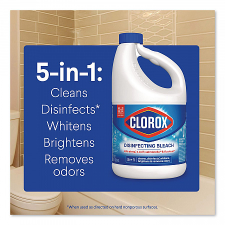 Concentrated Regular Disinfecting Bleach, Unscented, 81 oz Bottle, 6/Carton (32263)