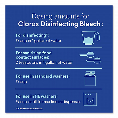 Concentrated Regular Disinfecting Bleach, Unscented, 81 oz Bottle, 6/Carton (32263)