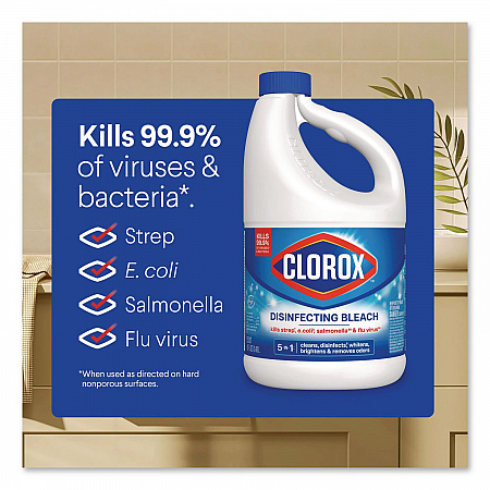 Concentrated Regular Disinfecting Bleach, Unscented, 81 oz Bottle, 6/Carton (32263)