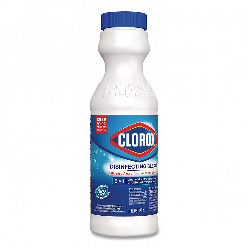 Concentrated Regular Disinfecting Bleach, Unscented, 11 oz Bottle, 28/Carton (32436CT)