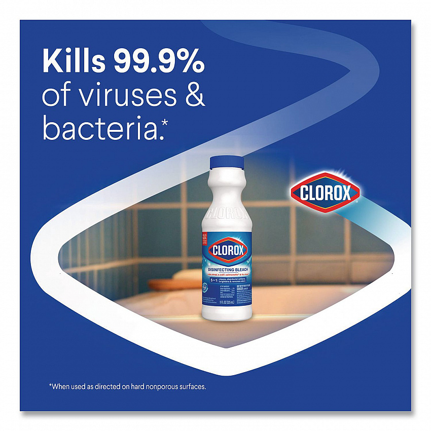 Concentrated Regular Disinfecting Bleach, Unscented, 11 oz Bottle, 28/Carton (32436CT)