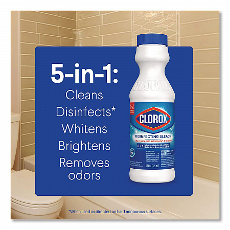 Concentrated Regular Disinfecting Bleach, Unscented, 11 oz Bottle, 28/Carton (32436CT)