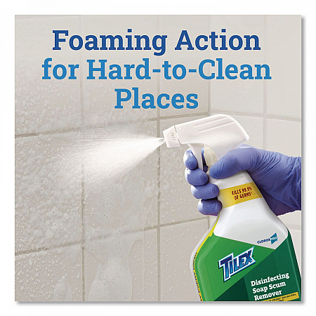 CloroxPro Disinfecting Soap Scum Remover Spray, Unscented, 32 oz Smart Tube Spray, 9/Carton (35604CT)