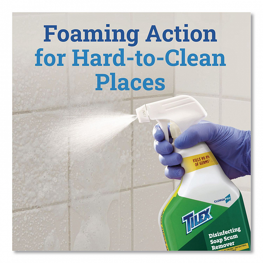 CloroxPro Disinfecting Soap Scum Remover Spray, Unscented, 32 oz Smart Tube Spray (35604EA)