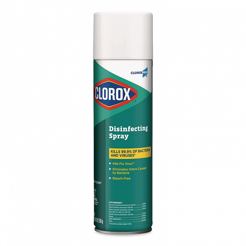 CloroxPro Disinfecting Spray, Fresh Scent, 19 oz Aerosol Spray, 12/Carton (38504CT)