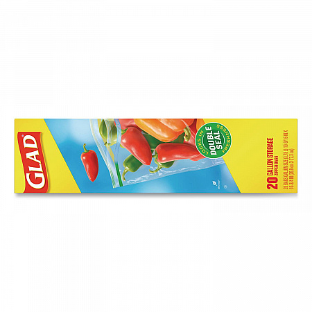 Zipper Food Storage Plastic Bags, Gallon Size, 10.75 x 10.19, Clear, 20 Bags/Box, 12 Boxes/Carton (55050)