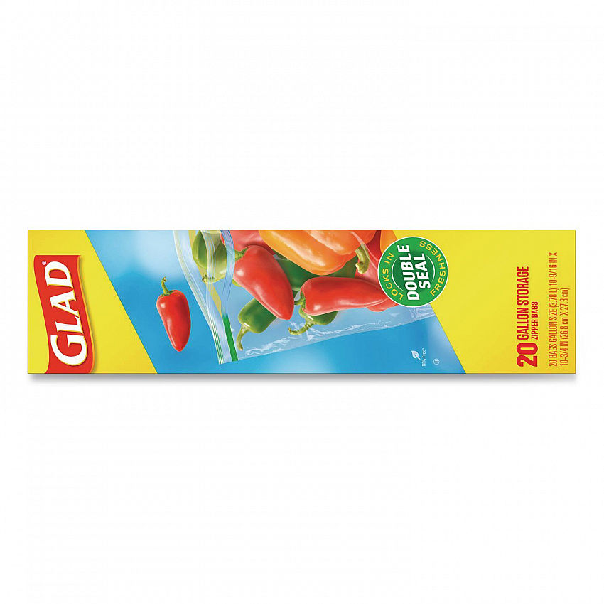 Zipper Food Storage Plastic Bags, Gallon Size, 10.75 x 10.19, Clear, 20 Bags/Box, 12 Boxes/Carton (55050)
