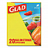 Zipper Food Storage Plastic Bags, Gallon Size, 10.75 x 10.19, Clear, 20 Bags/Box, 12 Boxes/Carton (55050)