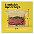 Zipper Food Storage Plastic Sandwich Bags, 6.63 x 5.88, Clear, 50 Bags/Box, 12 Boxes/Carton (57263)