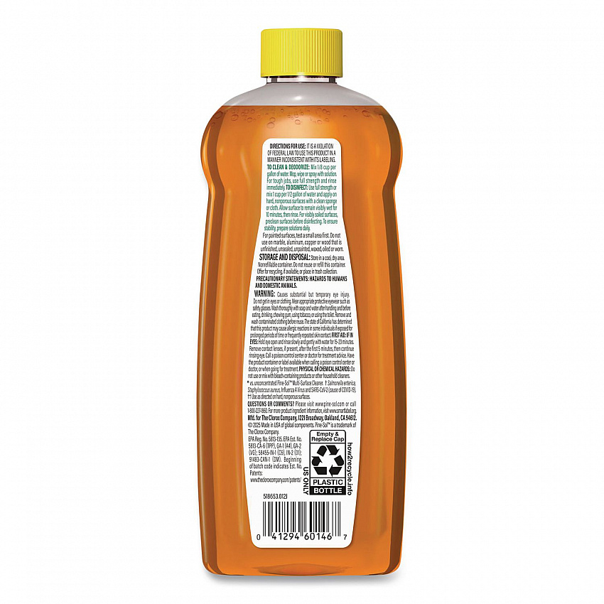Multi-Surface Cleaner Disinfectant Concentrated, Pine Scent, 14 oz Bottle, 12/Carton (60146CT)