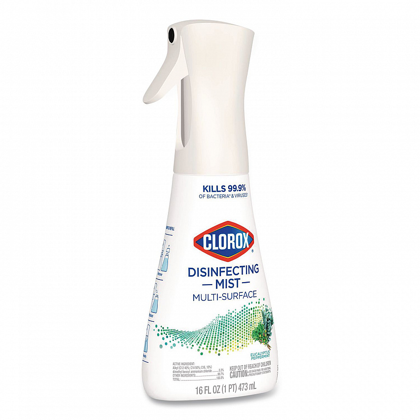 Disinfecting Mist, Eucalyptus Peppermint Scent, 16 oz Spray Bottle (60152)