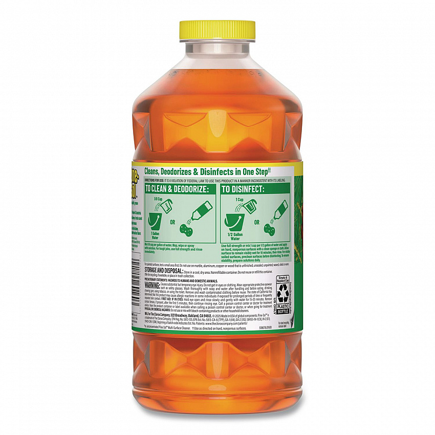 Multi-Surface Cleaner Disinfectant Concentrated, Pine Scent, 80 oz Bottle, 6/Carton (60160CT)