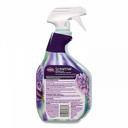 Scentiva Disinfecting Multi-Surface Cleaner, Bleach Free, Lavender and Jasmine Scent, 32 oz Spray Bottle (60523EA)