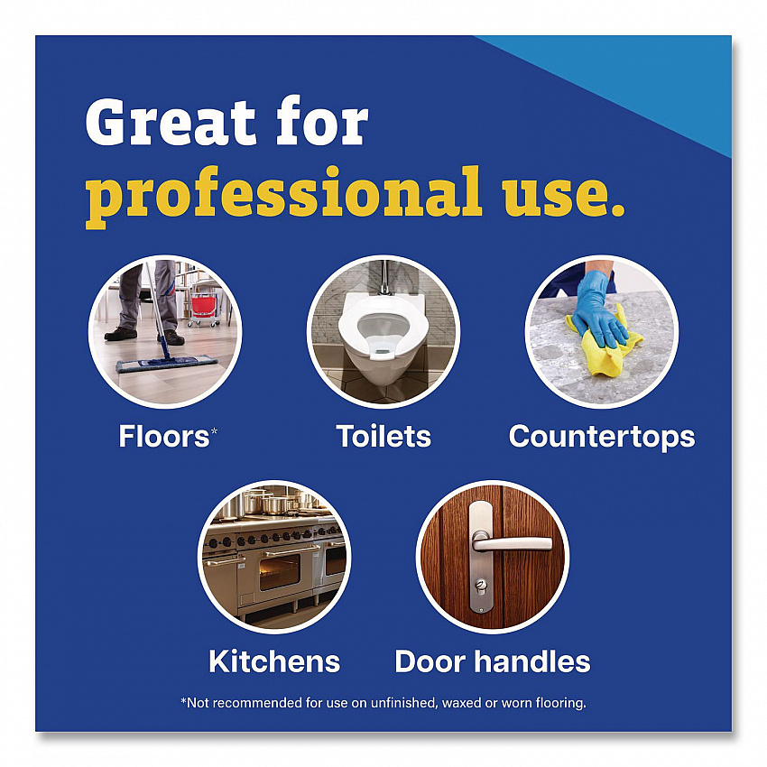 CloroxPro Multi-Surface Cleaner Concentrated, Lemon Fresh Scent, 80 oz Bottle (60607EA)