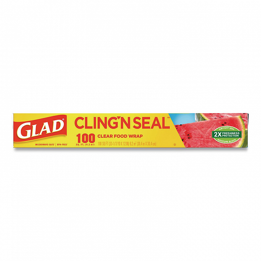 Cling'N Seal Plastic Food Wrap, 12" x 33.3 yd, 100 sq ft Roll, 16 Rolls/Carton (60684)