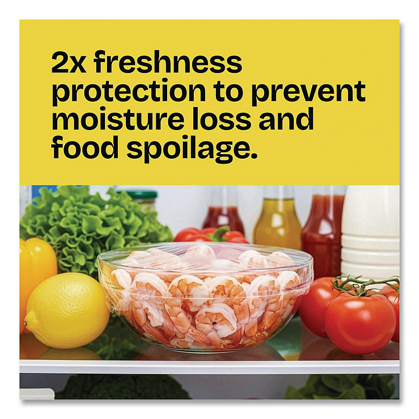 Cling'N Seal Plastic Food Wrap, 12" x 33.3 yd, 100 sq ft Roll, 16 Rolls/Carton (60684)