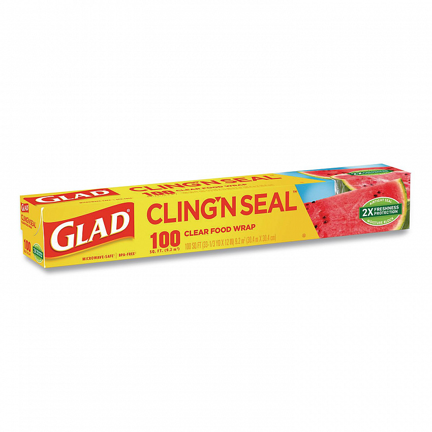 Cling'N Seal Plastic Food Wrap, 12" x 33.3 yd, 100 sq ft Roll, 16 Rolls/Carton (60684)