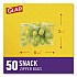 Zipper Food Storage Plastic Bags, Snack Size, 3.25 x 6.63 x 9.31, Clear, 50 Bags/Box, 12 Boxes/Carton (60741)