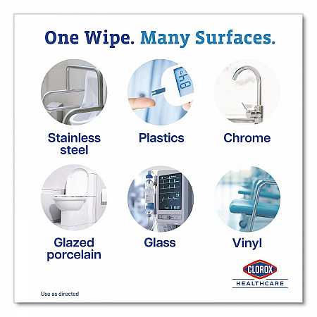 Dispatch Hospital Cleaner Disinfectant Towels w/Bleach, 1-Ply, 6.75 x 8, Unscented, White, 150/Canister, 8 Canisters/Carton (69150)