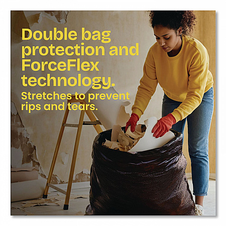ForceFlexPlus Drawstring Large Trash Bags, 30 gal, 1.05 mil, 30
