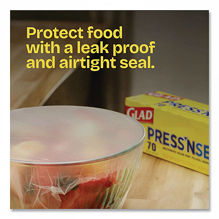 Press'n Seal Food Plastic Wrap, 70 sq ft, 12/Carton (70441)