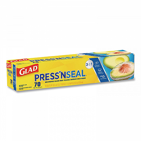 Press'n Seal Food Plastic Wrap, 70 sq ft, 12/Carton (70441)